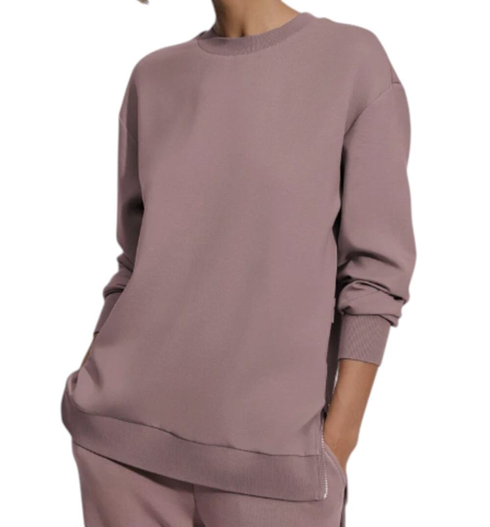 Varley Women's Size S Charter Sweat 2.0 DoubleSoft® Sweatshirt Metal Zip Detail